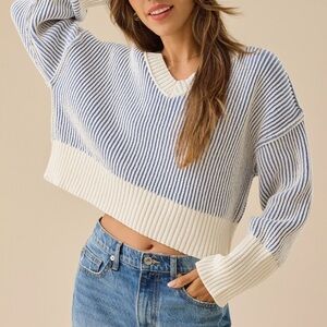 Altar'd State Ophelia Cropped Matte Chenille Sweater